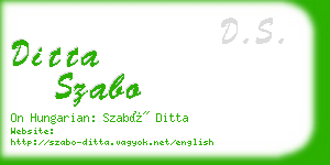 ditta szabo business card